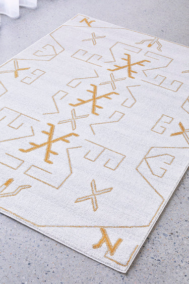 Cala Paradise Cream & Gold Modern Rug